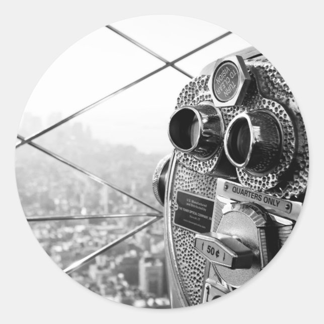 Sticker Rond Empire State Building New York (Devant)