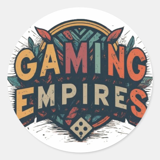 Sticker Rond Empires de jeux (Devant)