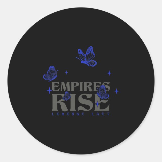 Sticker Rond Empires Rise Legend Dernier modèle papillon Q (Devant)