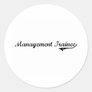 Sticker Rond Emploi professionnel de stagiaire en gestion