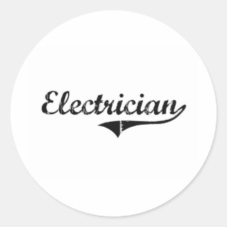 Sticker Rond Emploi professionnel électricien
