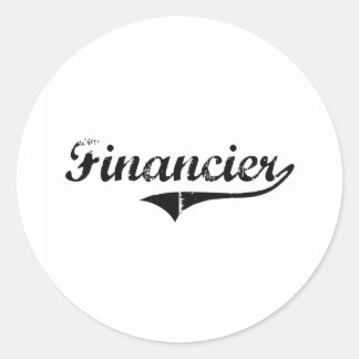 Sticker Rond Emploi professionnel Financier