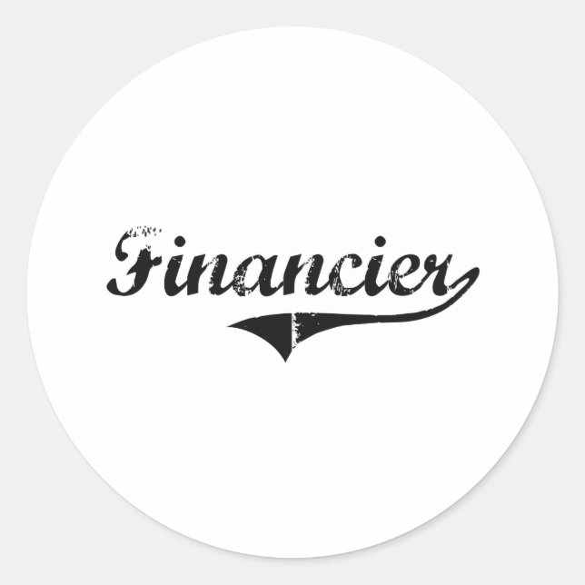 Sticker Rond Emploi professionnel Financier (Devant)