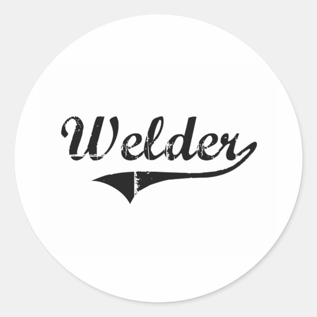 Sticker Rond Emploi professionnel soudeur (Devant)
