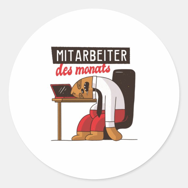 Sticker Rond Employé du mois (Devant)