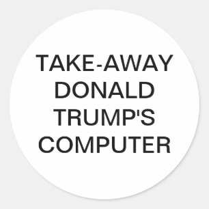 Sticker Rond Emporter l'ordinateur de Trump Hankamer Artjunkhau