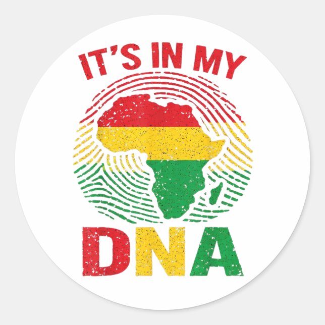 Sticker Rond  Empreinte africaine Histoire noire (Devant)