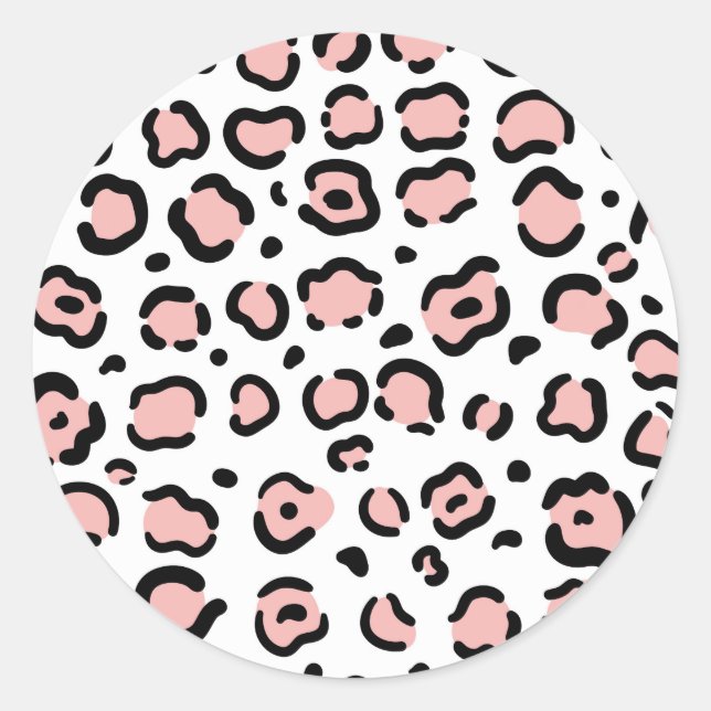 Sticker Rond Empreinte de léopard (Devant)