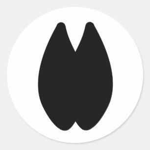 Sticker Rond Empreinte de pas d'alpaga