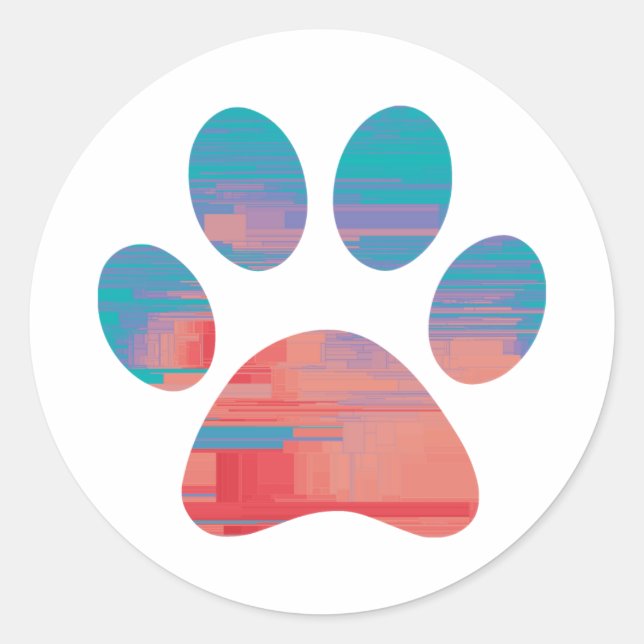Sticker Rond Empreinte de patte (Devant)