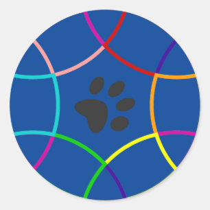 Sticker Rond Empreinte de patte