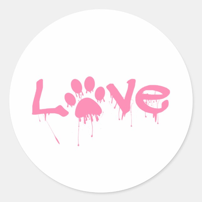 Sticker Rond Empreinte de patte (Devant)
