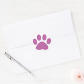 Sticker Rond Empreinte de patte animal pourpre de chien (Enveloppe)
