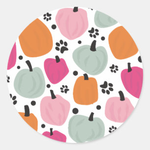 Sticker Rond Empreinte de patte de chien