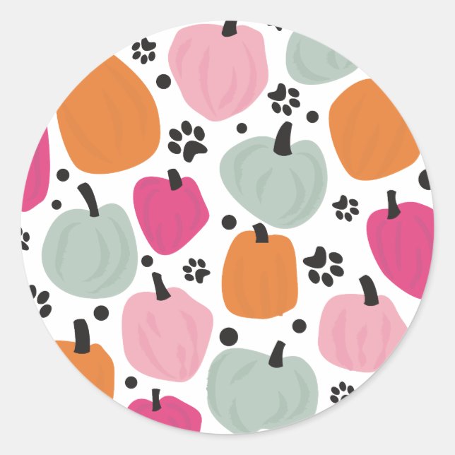Sticker Rond Empreinte de patte de chien (Devant)