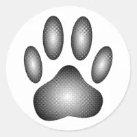 Sticker Rond Empreinte de patte de chat