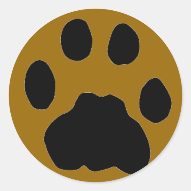 STICKER ROND EMPREINTE DE PATTE DE COUGAR (Devant)