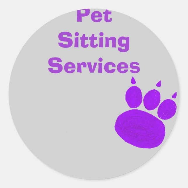 Sticker Rond Empreinte de patte des services de pose pour anima (Devant)