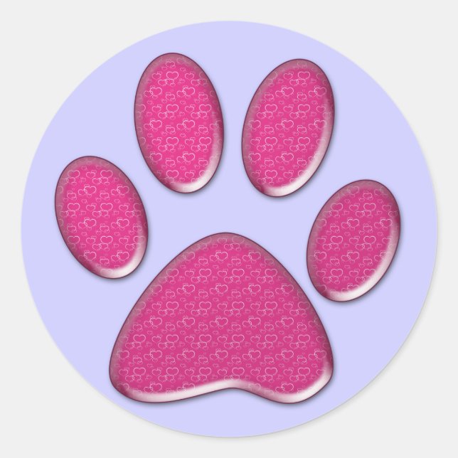 Sticker Rond empreinte de patte kitty (Devant)