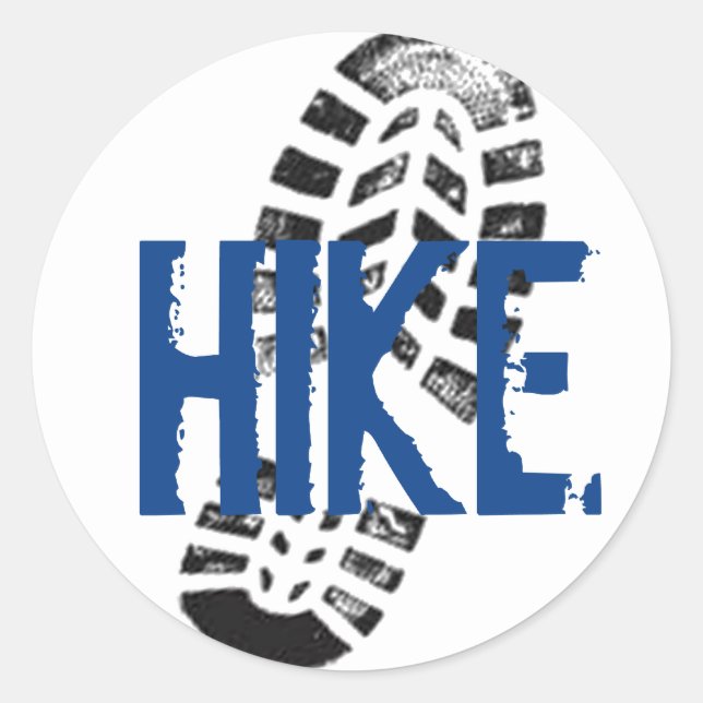 Sticker Rond Empreinte Hike (Devant)