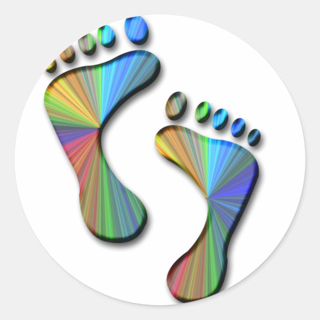 Sticker Rond Empreinte numérique (Devant)