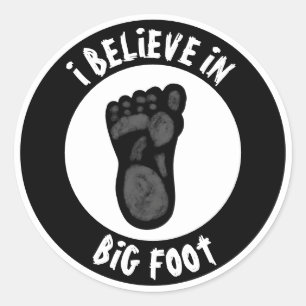 Sticker Rond Empreinte Sasquatch Big Foot
