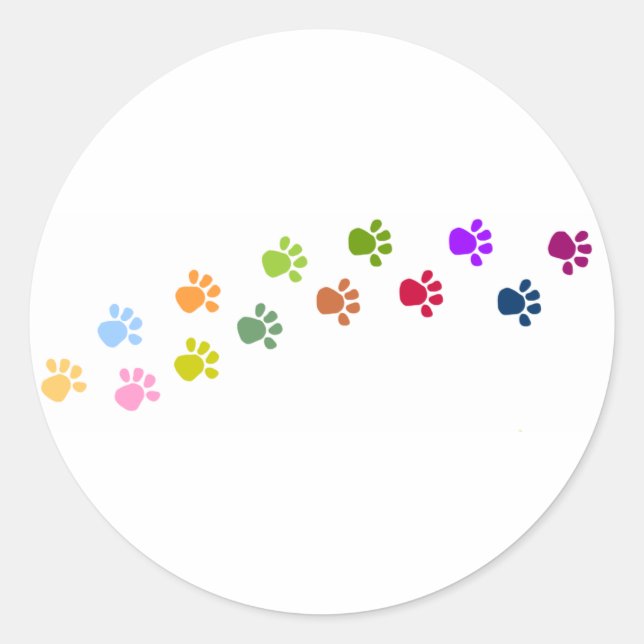 Sticker Rond Empreintes (Devant)