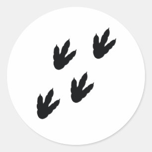 Sticker Rond empreintes de dinosaure
