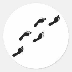 Sticker Rond empreintes noires