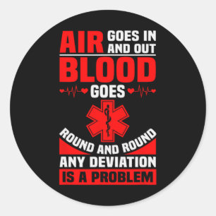 Sticker Rond Ems Infirmière Devis Ambulance Pilote Emt Paramètr