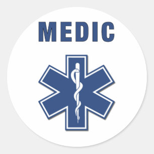 Sticker Rond EMS ParaMedic Star of Life