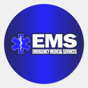 Sticker Rond EMS - Services Médicales d'urgence
