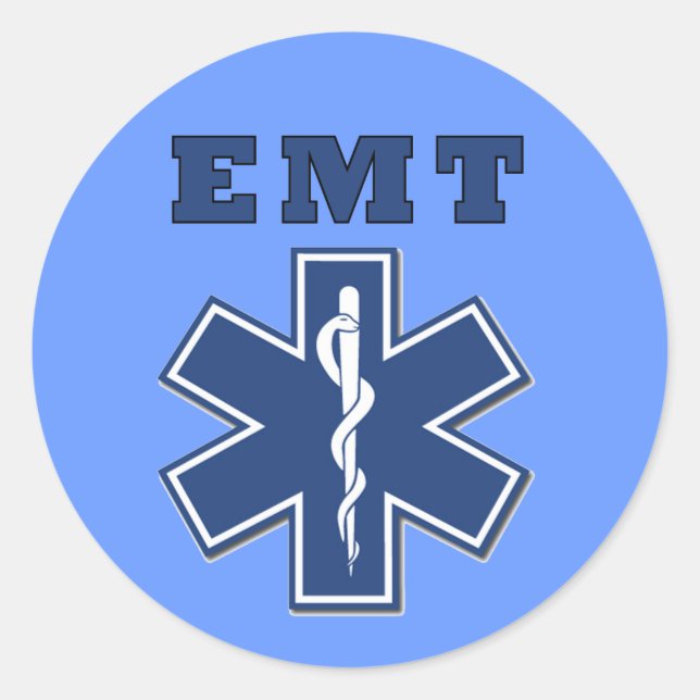 Sticker Rond EMT Star of Life (Devant)