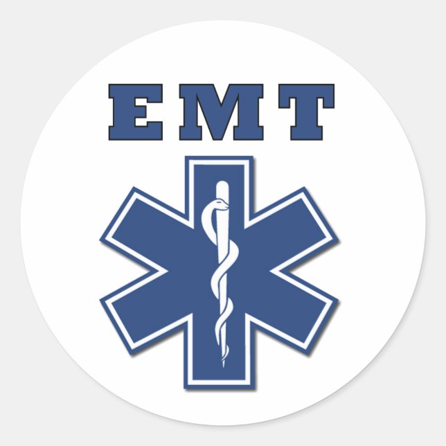 Sticker Rond EMT Star of Life (Devant)