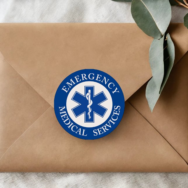 Sticker Rond EMT Style Classique Medic (Créateur téléchargé)