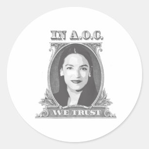 Sticker Rond En AOC nous avons confiance