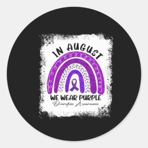 Sticker Rond En Août, Nous Portons Une Sensibilisation À La Sur