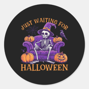 Sticker Rond En Attente De La Chemise D'Halloween - Summerween