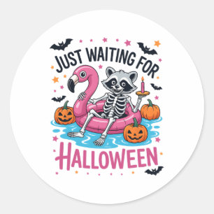 Sticker Rond En Attente Du Racon Halloween