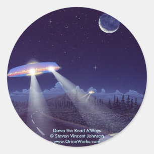 Sticker Rond En bas de la route A'Ways, en bas de la chambre