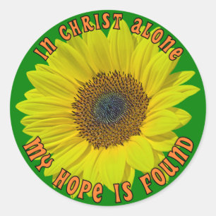 Sticker Rond En Christ seul