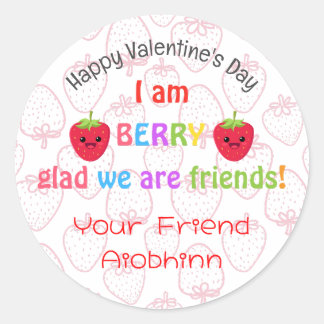 Sticker Rond En classe Saint-Valentin