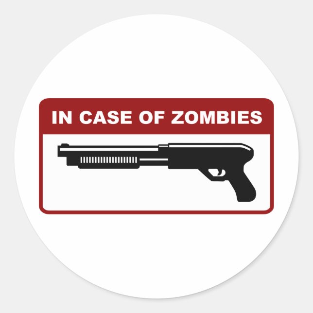 Sticker Rond En Coque De Zombies (Devant)