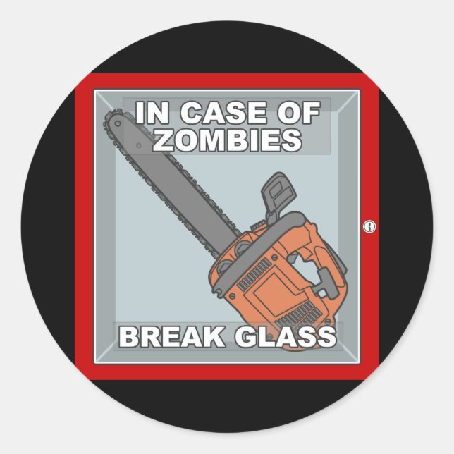 Sticker Rond En Coque des zombies (Devant)