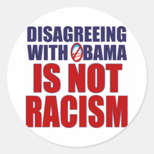Sticker Rond En désaccord avec Obama