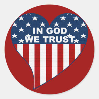 Sticker Rond En Dieu, nous faisons confiance