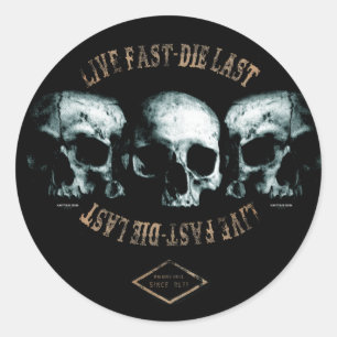 Sticker Rond En direct presque, le dernier