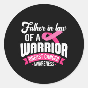 Sticker Rond En Droit D'Un Guerrier Soutien De Sensibilisation 