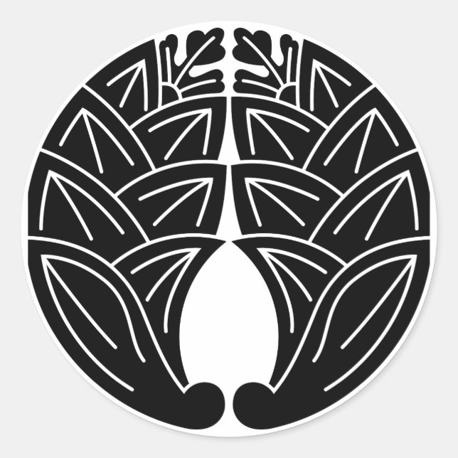 Sticker Rond En embrassant les gingembres japonais (Devant)