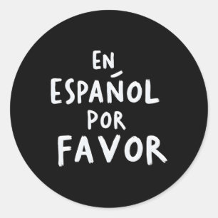 Sticker Rond En Espagnol S'il Vous Plaît Professeur d'espagnol